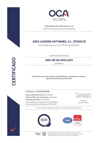 3OES LEADING SOFTWARe ISO 9001