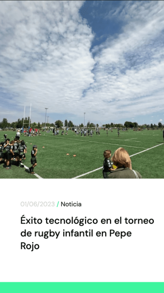 Éxito tecnológico en el torneo de rugby infantil en Pepe Rojo