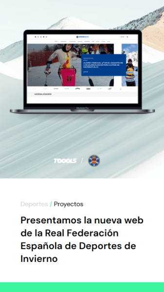 Nueva web de la Real Federación de Deportes de Invierno